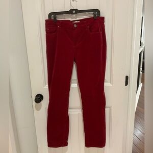 Kut from the Kloth Maroon Boyfriend Corduroy Pants